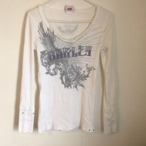 Harley Davidson vneck long sleeve